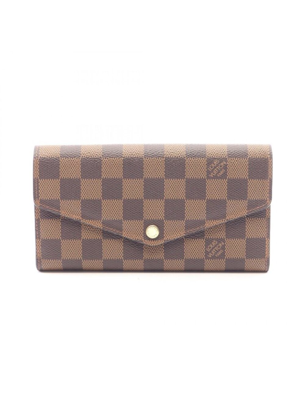 Louis Vuitton Bifold Wallet Portefeuille Sarah Damier Ebene Leather